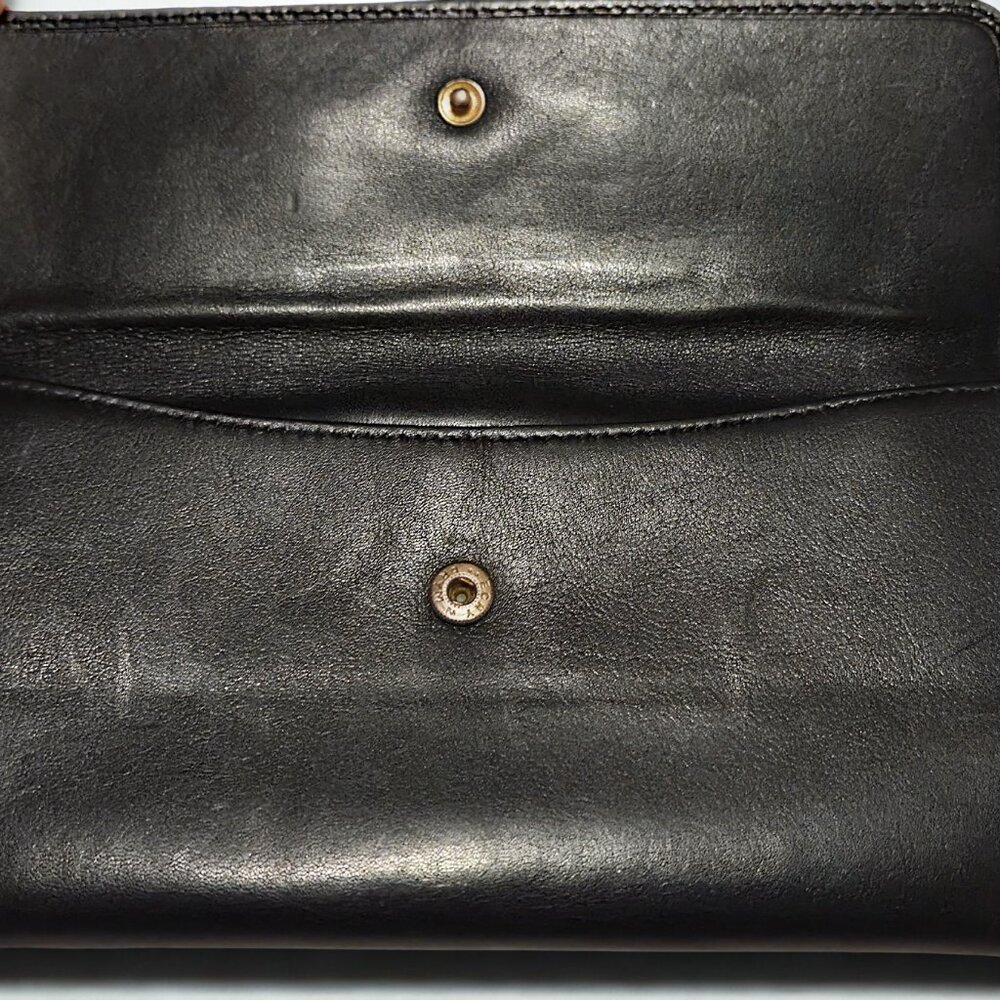Gucci Black Leather Wallet w/ Bamboo Bit w/ DB – Cleaned & Conditioned – Vintage - Picture 7 of 7